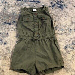 Old Navy Olive Green Button-Up Romper